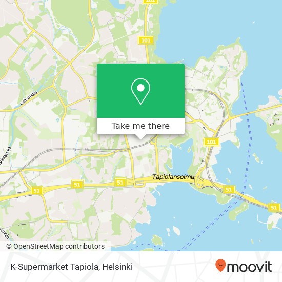 K-Supermarket Tapiola map