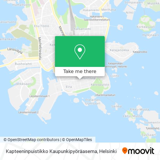 Kapteeninpuistikko Kaupunkipyöräasema map