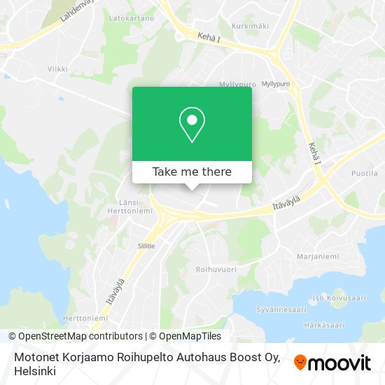 Motonet Korjaamo Roihupelto Autohaus Boost Oy map