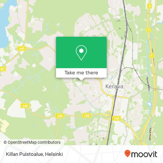 Killan Puistoalue map