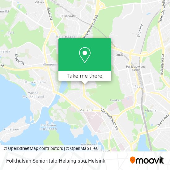 Folkhälsan Senioritalo Helsingissä map