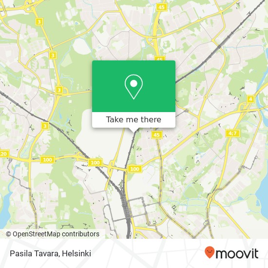 Pasila Tavara map