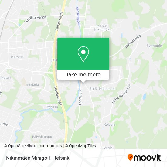 Nikinmäen Minigolf map
