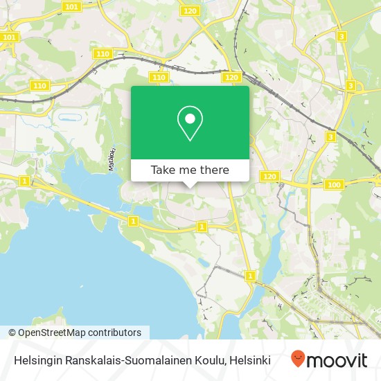 Helsingin Ranskalais-Suomalainen Koulu map