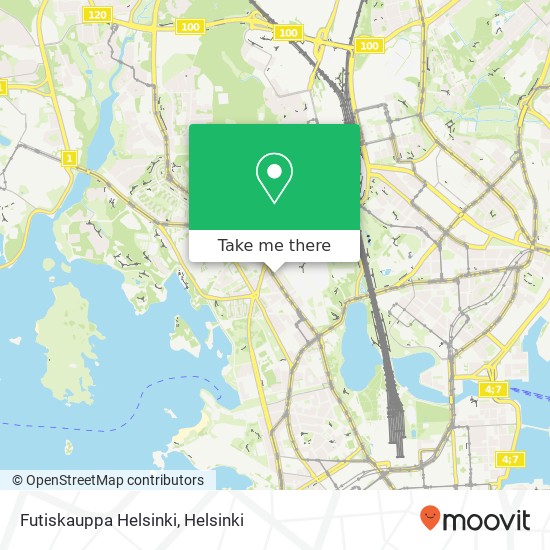 Futiskauppa Helsinki map