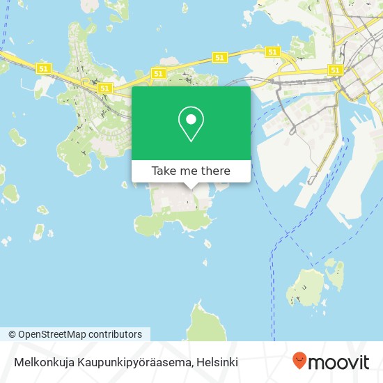 Melkonkuja Kaupunkipyöräasema map