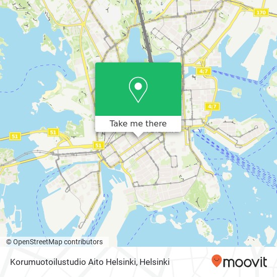 Korumuotoilustudio Aito Helsinki map