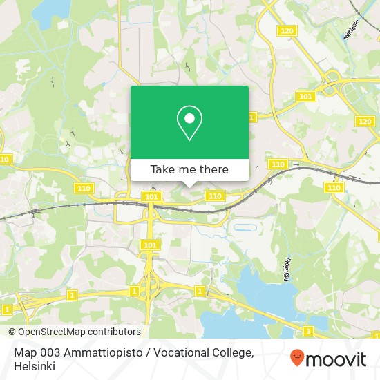 Map 003 Ammattiopisto / Vocational College map