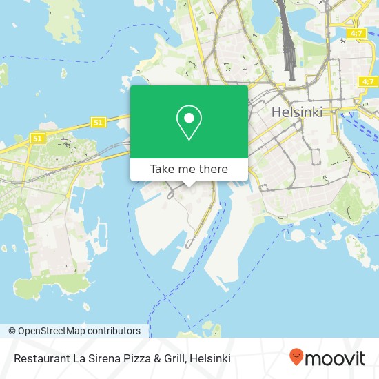 Restaurant La Sirena Pizza & Grill map