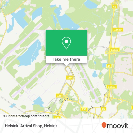 Helsinki Arrival Shop map