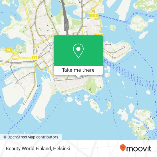 Beauty World Finland map