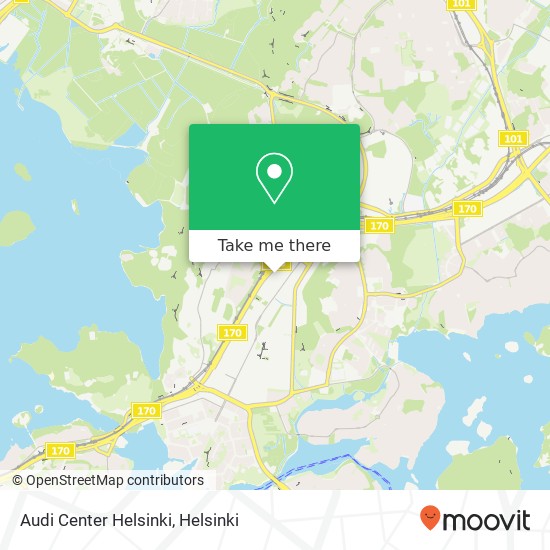 Audi Center Helsinki map