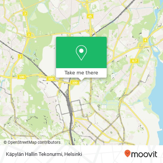 Käpylän Hallin Tekonurmi map