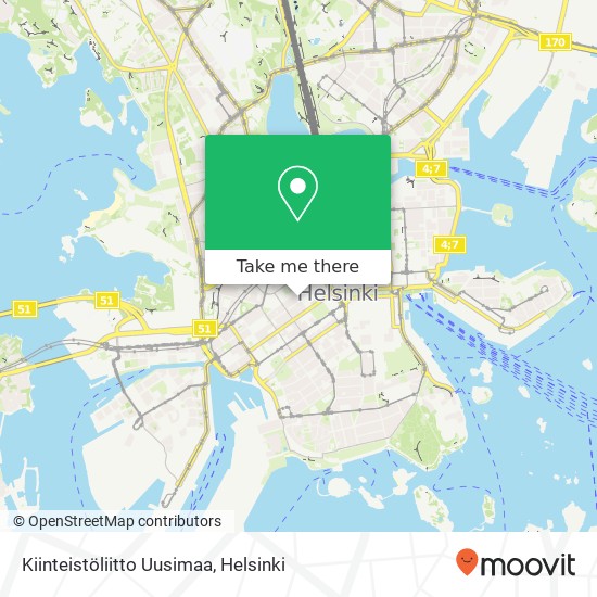 Kiinteistöliitto Uusimaa map