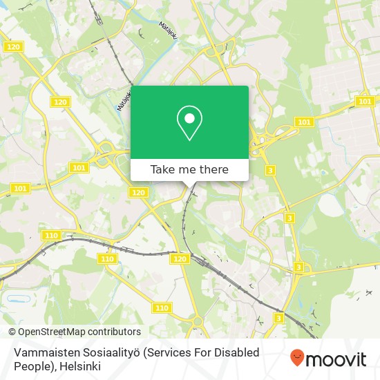 Vammaisten Sosiaalityö (Services For Disabled People) map
