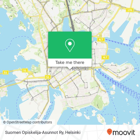 Suomen Opiskelija-Asunnot Ry map