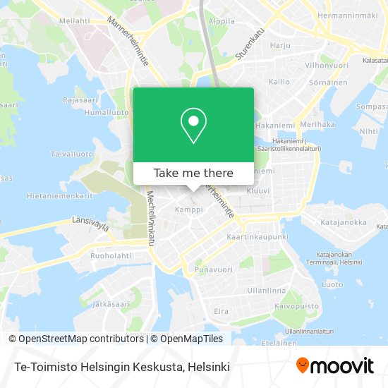 Te-Toimisto Helsingin Keskusta map