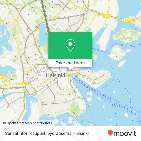 Senaatintori Kaupunkipyöräasema map