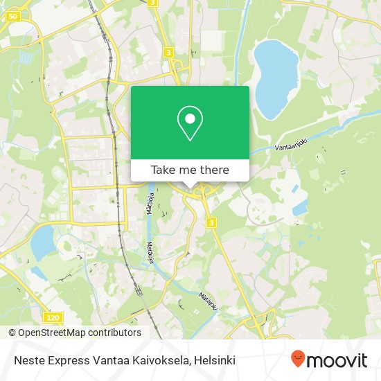 Neste Express Vantaa Kaivoksela map