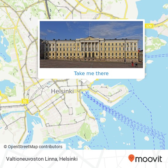 Valtioneuvoston Linna map