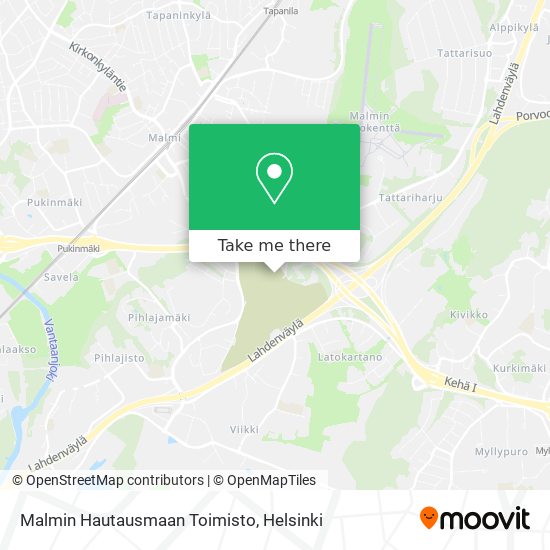 Malmin Hautausmaan Toimisto map
