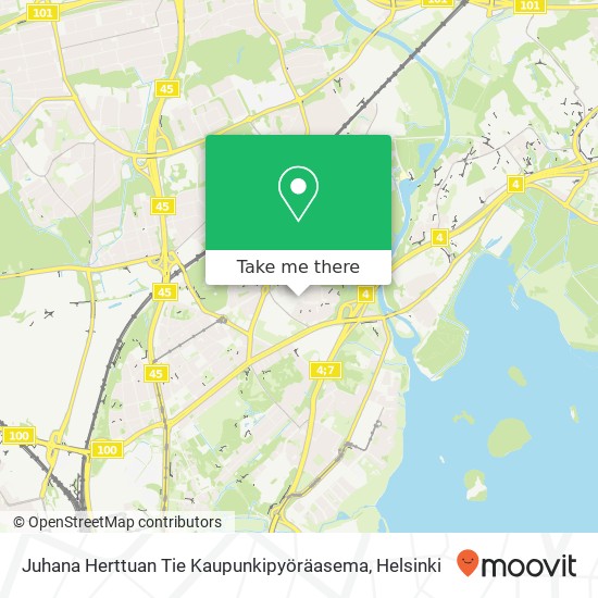 Juhana Herttuan Tie Kaupunkipyöräasema map