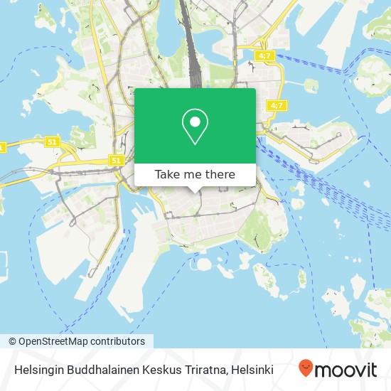 Helsingin Buddhalainen Keskus Triratna map