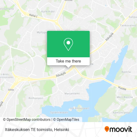 Itäkeskuksen TE toimisto map