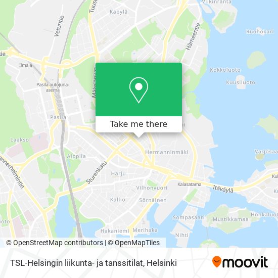 TSL-Helsingin liikunta- ja tanssitilat map