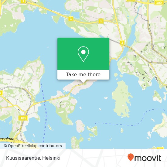 Kuusisaarentie map