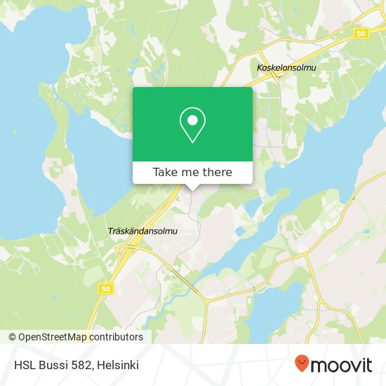 HSL Bussi 582 map