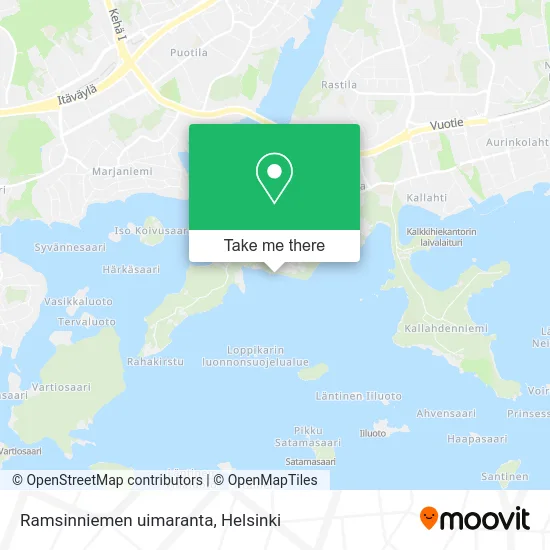 Ramsinniemi Beach map