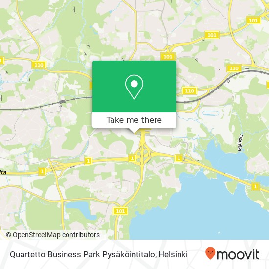 Quartetto Business Park Pysäköintitalo map
