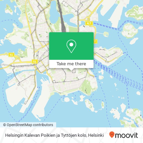 Helsingin Kalevan Poikien ja Tyttöjen kolo map