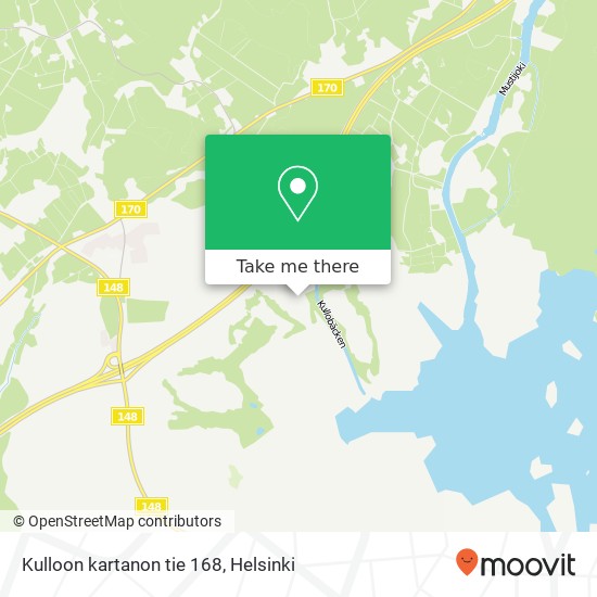 Kulloon kartanon tie 168 map