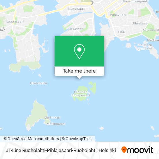 How to get to JT-Line Ruoholahti-Pihlajasaari-Ruoholahti in Helsinki by  Bus, Tram, Train or Metro?