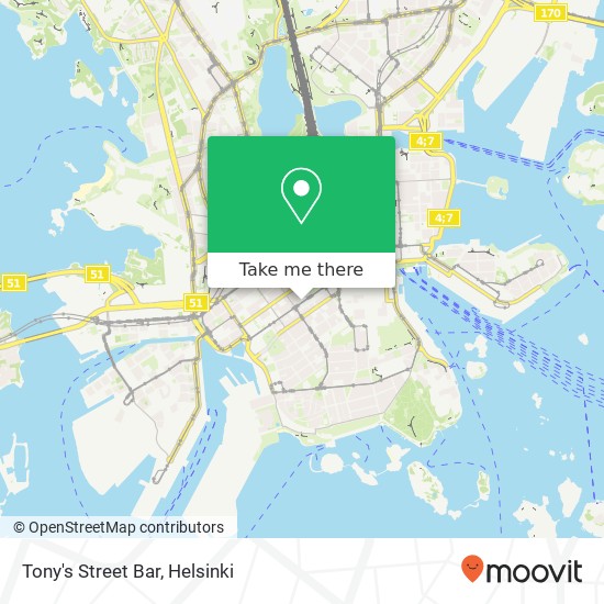 Tony's Street Bar map