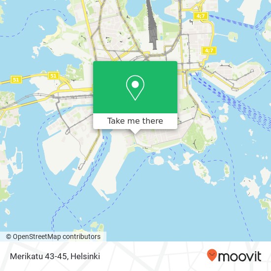 Merikatu 43-45 map