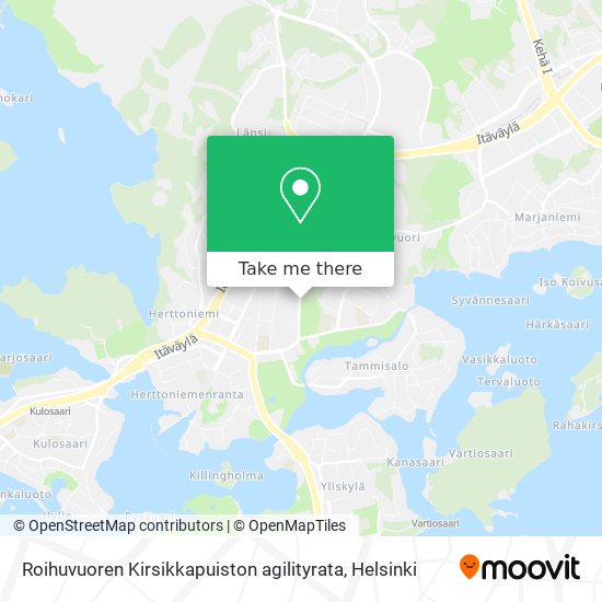 Roihuvuoren Kirsikkapuiston agilityrata map
