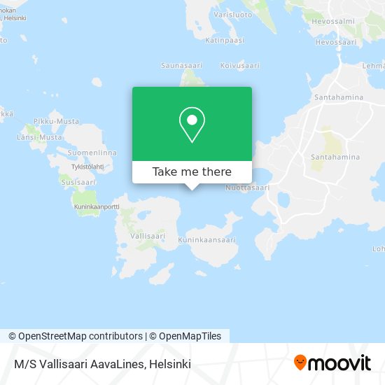 M/S Vallisaari AavaLines map