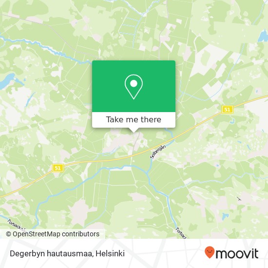 Degerbyn hautausmaa map