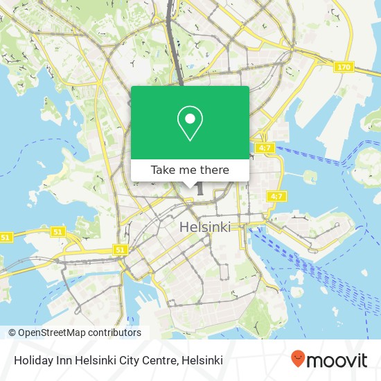 Holiday Inn Helsinki City Centre map