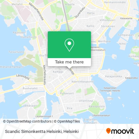 Scandic Simonkentta Helsinki map