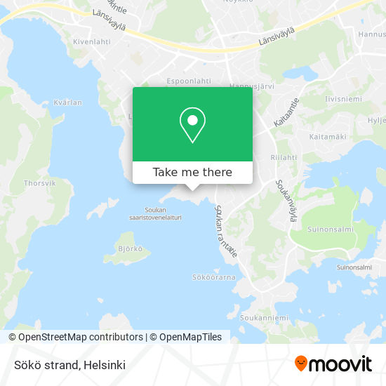 Sökö strand map