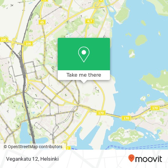 Vegankatu 12 map