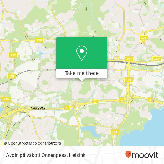 Avoin päiväkoti Onnenpesä map