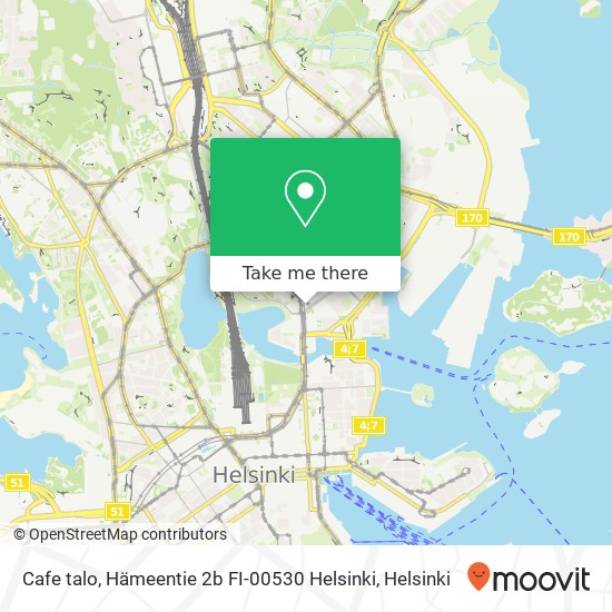 Cafe talo, Hämeentie 2b FI-00530 Helsinki map