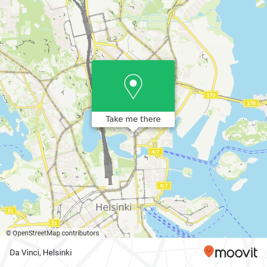 Da Vinci, Siltasaarenkatu 11 FI-00530 Helsinki map