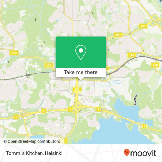 Tommi's Kitchen, Upseerinkatu 1 FI-02600 Espoo map