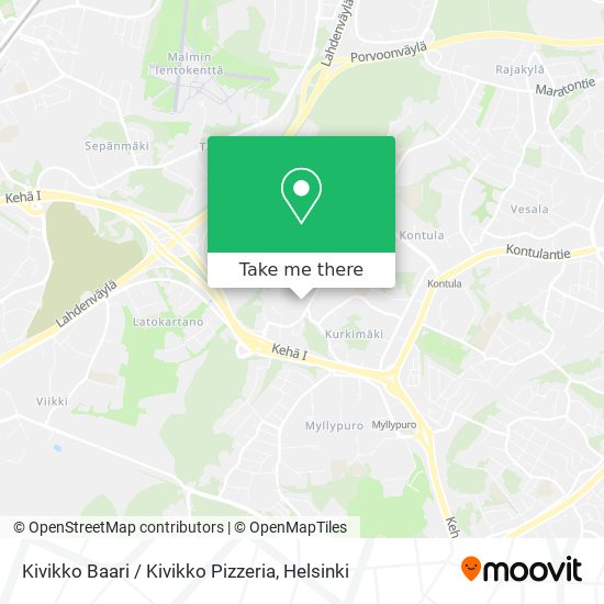 Kivikko Baari / Kivikko Pizzeria map